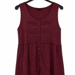 Torrid Rich Burgundy Button-Front Blouse